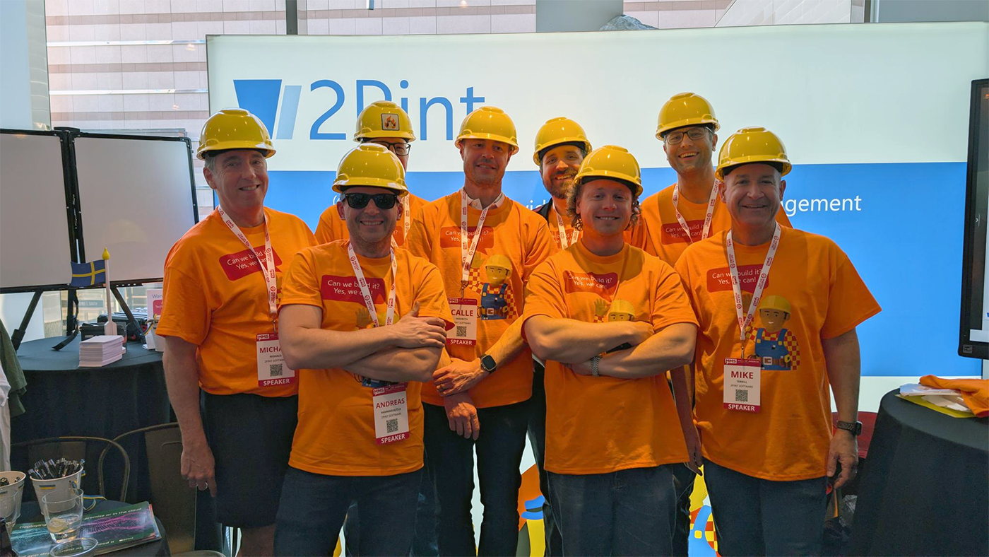 2Pint Software team in DeployR builder outfits